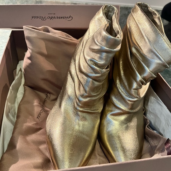 Gianvito Rossi size 38.5 (8.5) gold booties - Picture 8 of 8